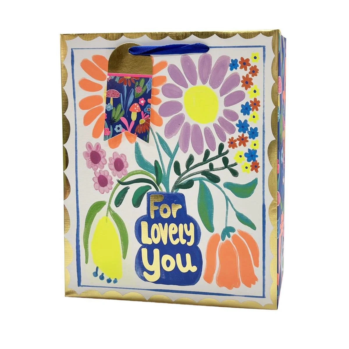 Paper T. For You DLX Gift Bag, Med. , Matte/Neon/Emboss/HS, 210GSM