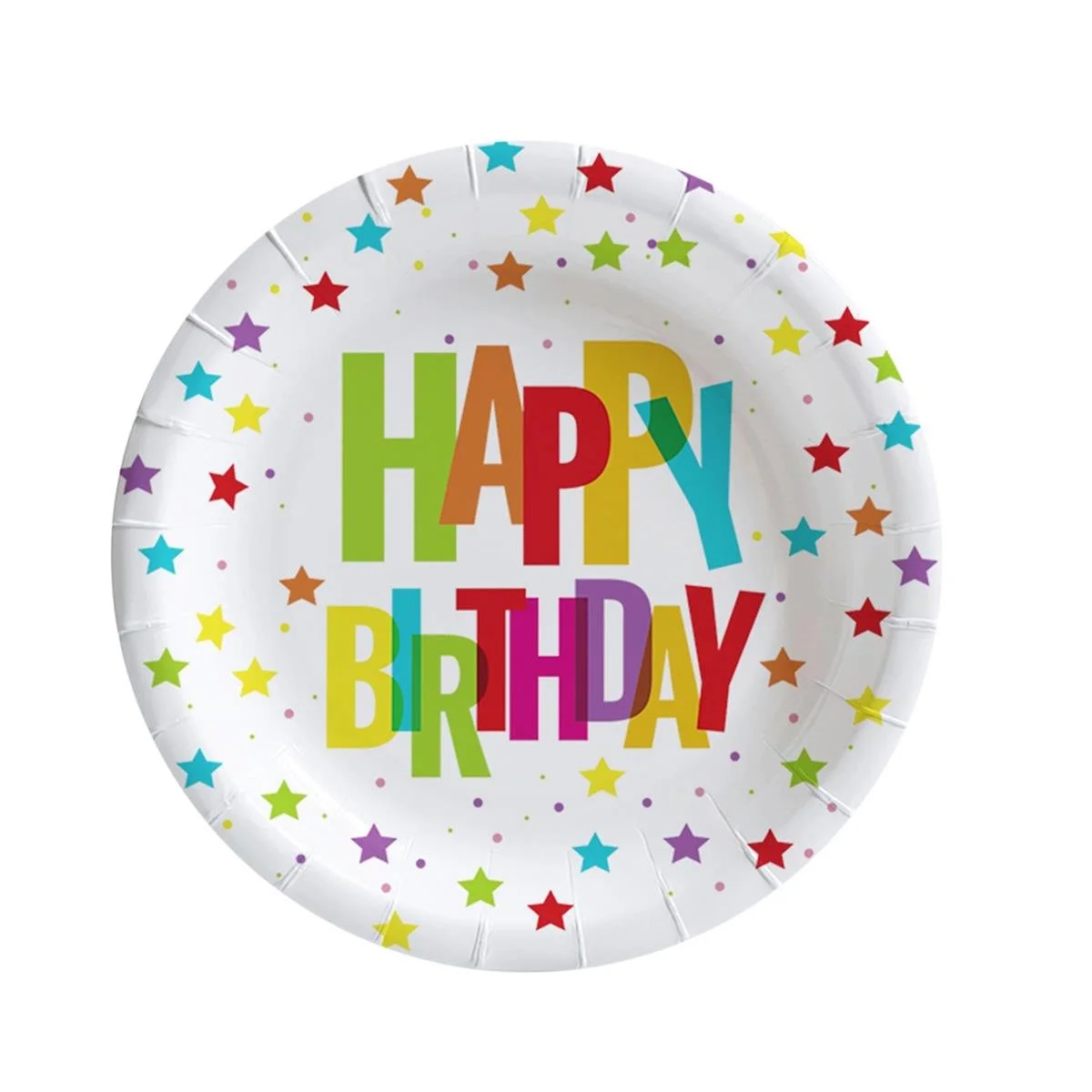 HappyBirthday 7"Dia. Paper Plates 8ct.