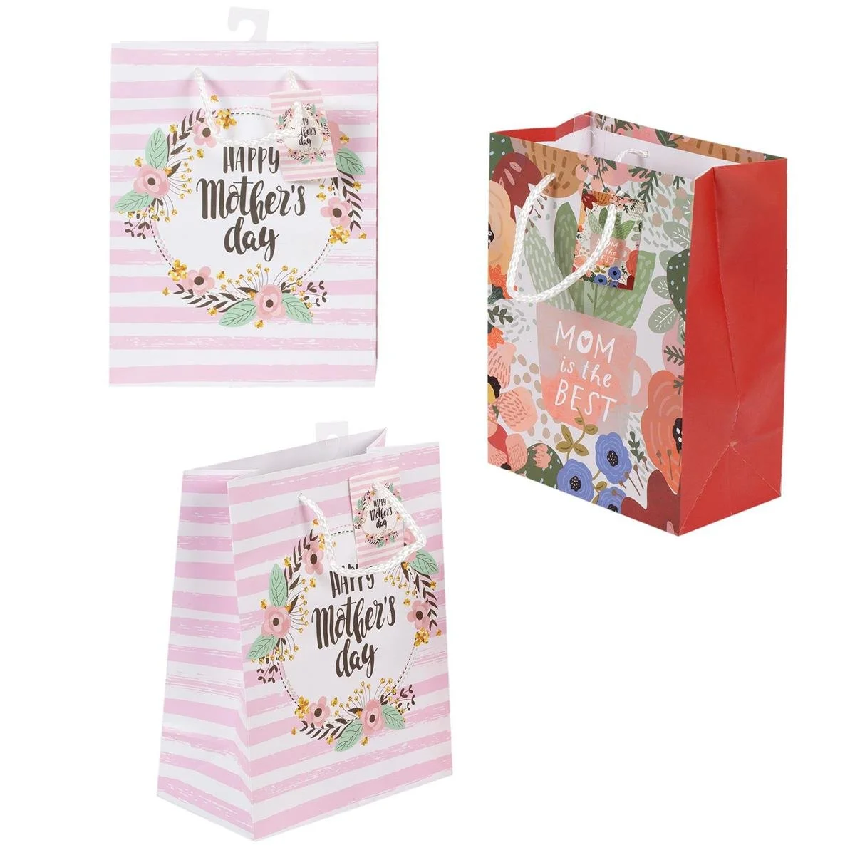 Mother's Day Matte Gift Bag-Med. 2/S, 7"x9"x4"