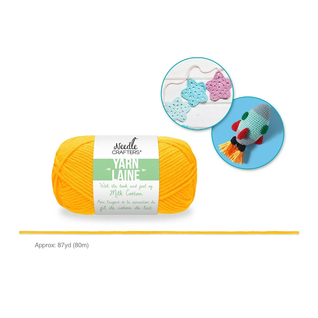Needlecrafters: Acrylic Milk Cotton Yarn A - Golden Yellow