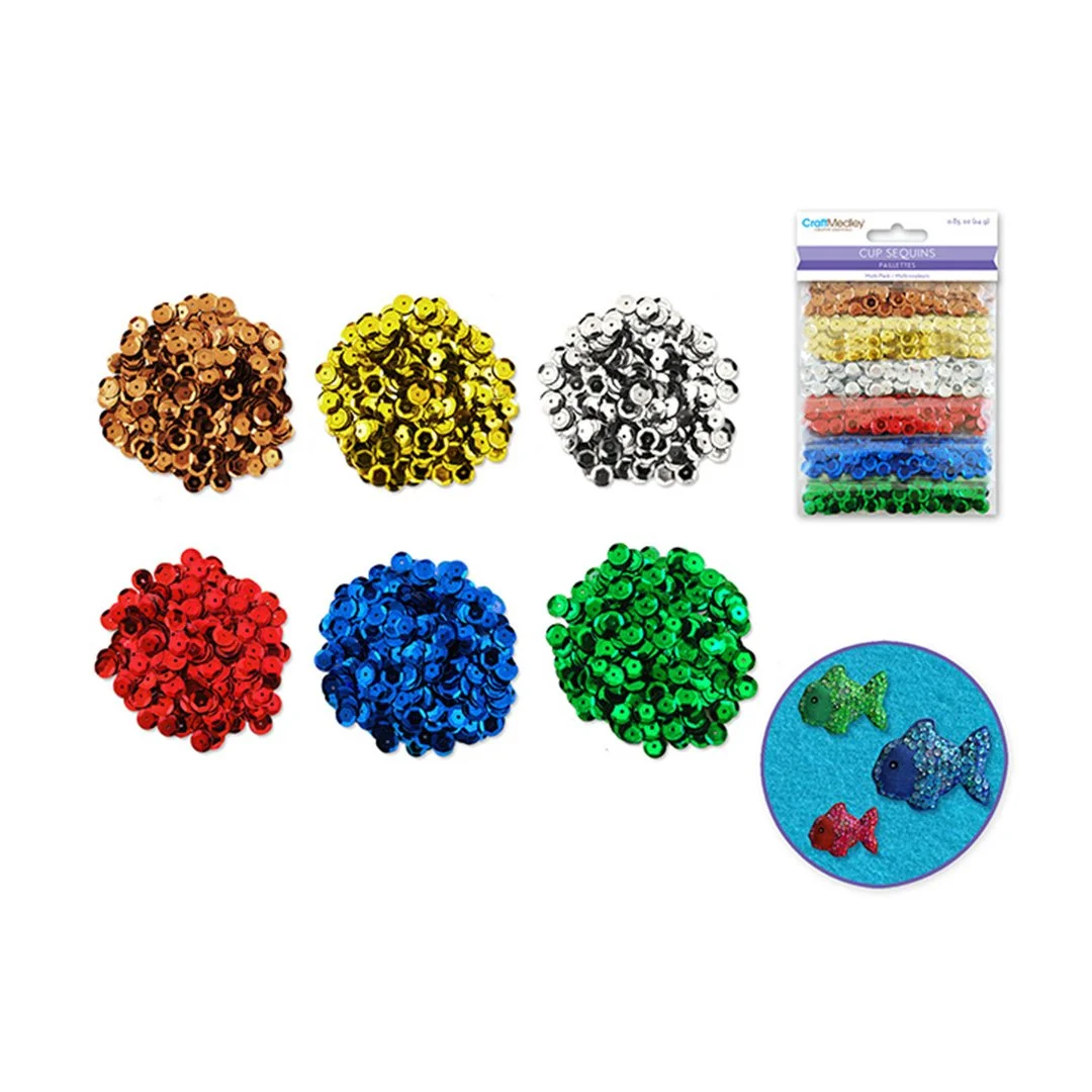 Craft Medley: Cup Sequins - Dazzling Metallics
