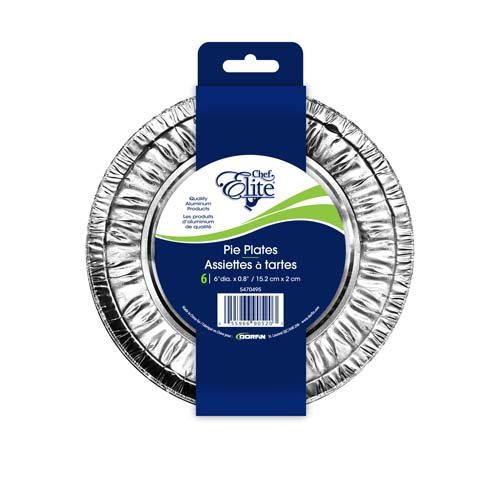 Chef Elite – Pie Plate – 6″ dia. x 0.8″ – 6Pk