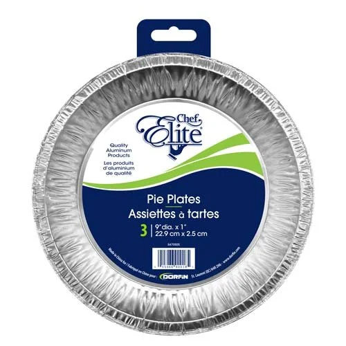 Chef Elite – Pie Plate – 9″ dia. x 1″ – 3Pk