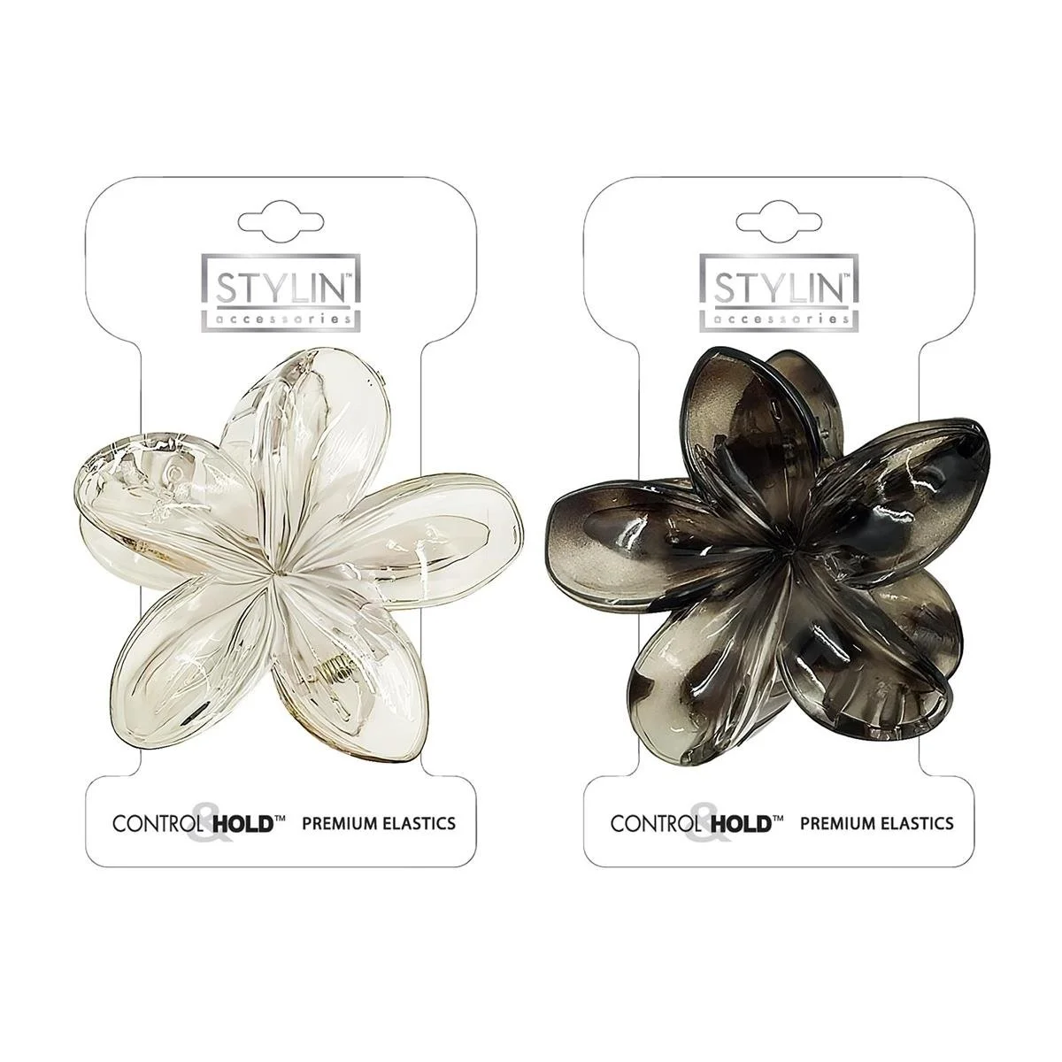 Stylin, Flower Clear Claw Clip, 2-asst.