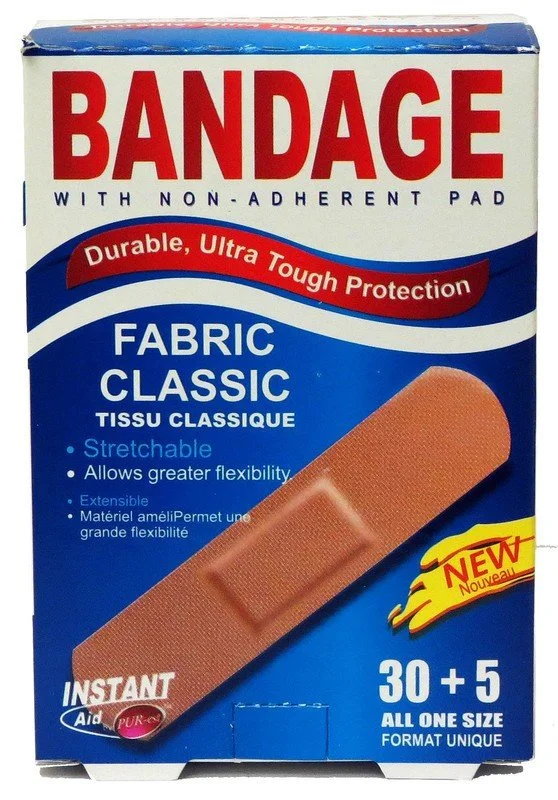 INSTANT AID 30+5 FABRIC BANDAGES 35PK