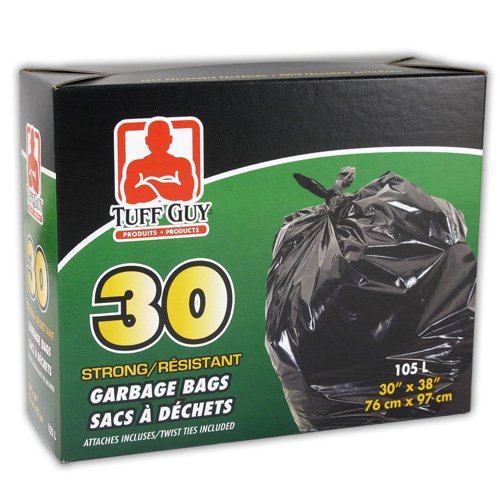 Tuff Guy – Outdoor Bags – 30″ x 38″ – Black – 30Pk
