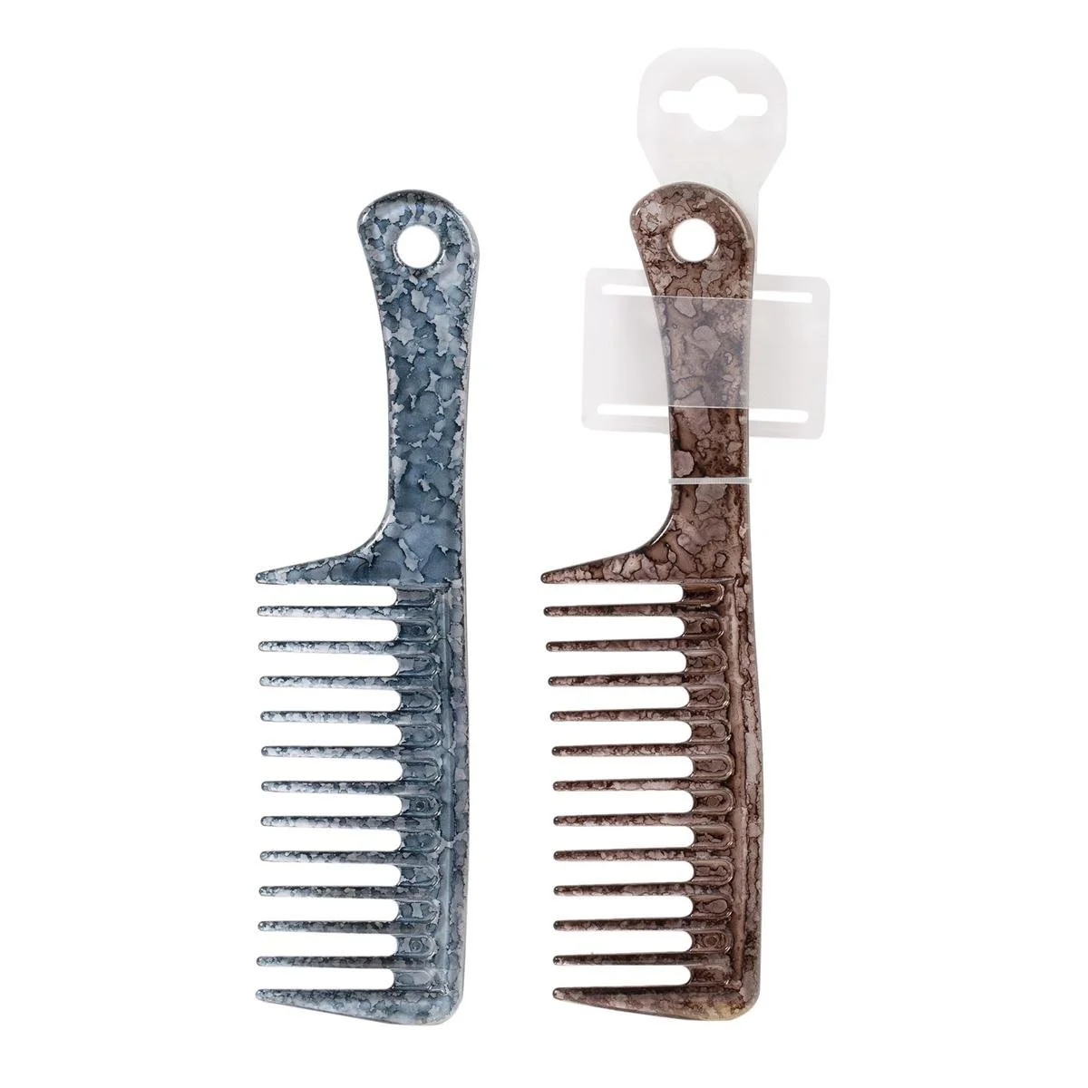 Stylin, Printed Combs, 2 asst: dk blue & brown