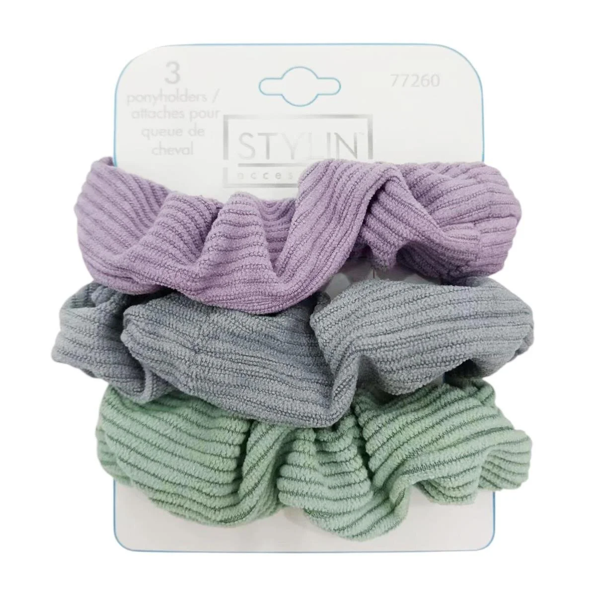 Stylin, 3-pc Cool Ribbed Tone Scrunchies