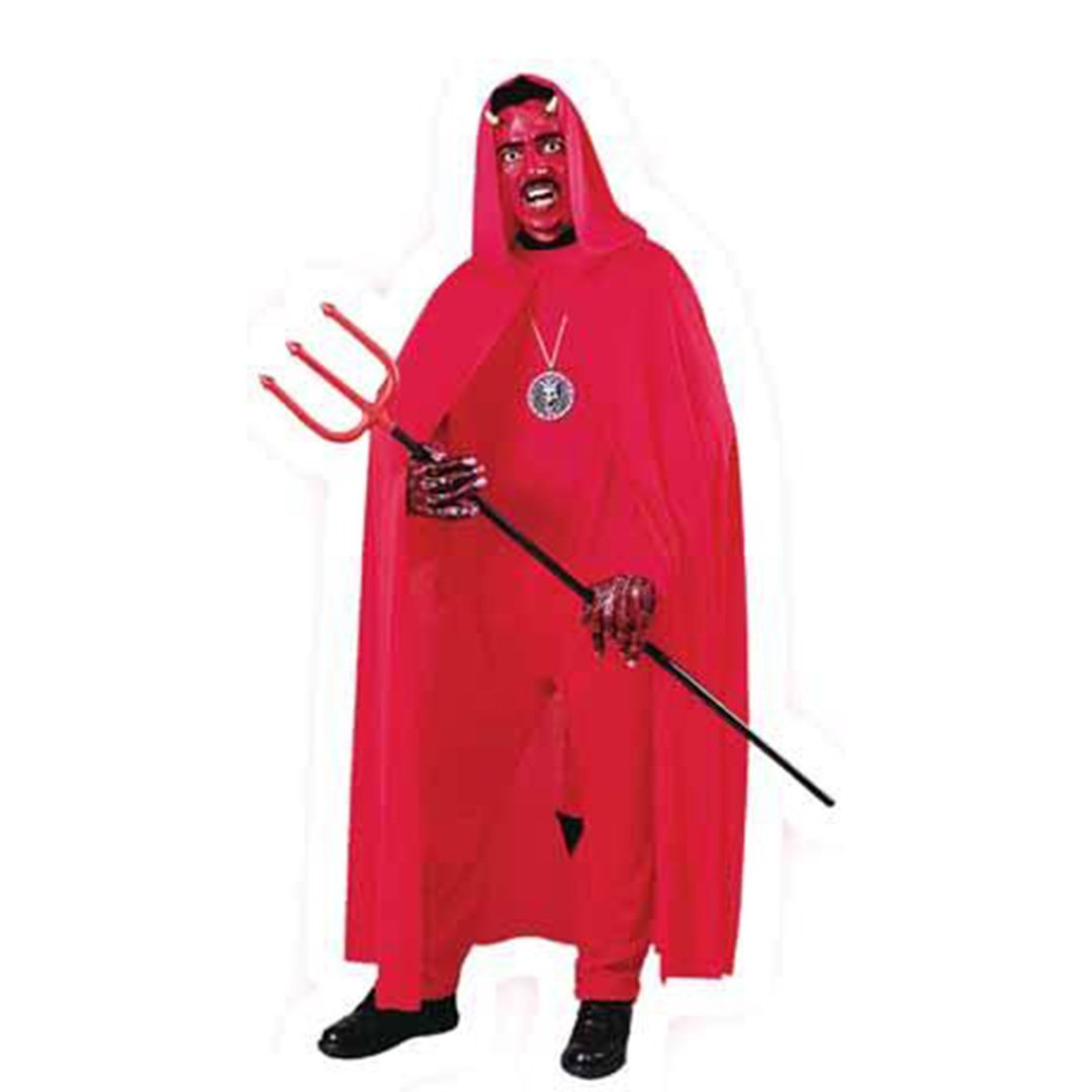 68" RED CAPE WITH HOOD