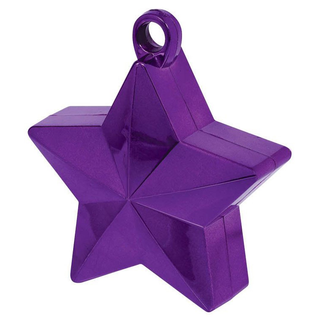 Star Electroplated Balloon Weight - Purple