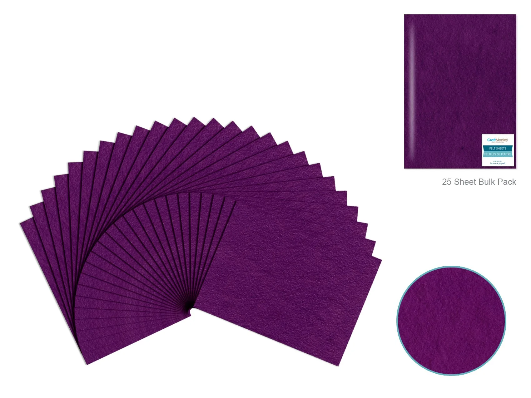 Felt Sheets: 9"x12" Premium Bar-Coded X) Majestic Violet