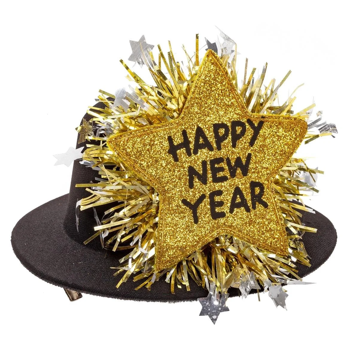 New Years Mini Top Hat Hair Clip
