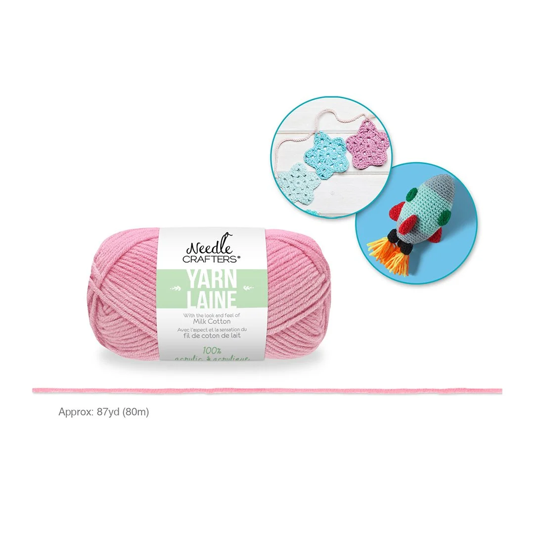 Needlecrafters: Acrylic Milk Cotton Yarn O - Baby Pink