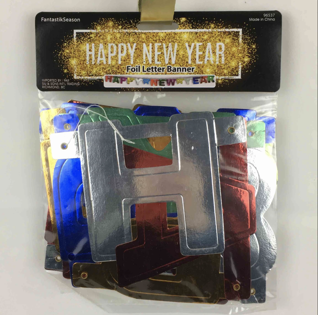 NY ACS FOIL BANNER "HAPPY NEW YEAR"