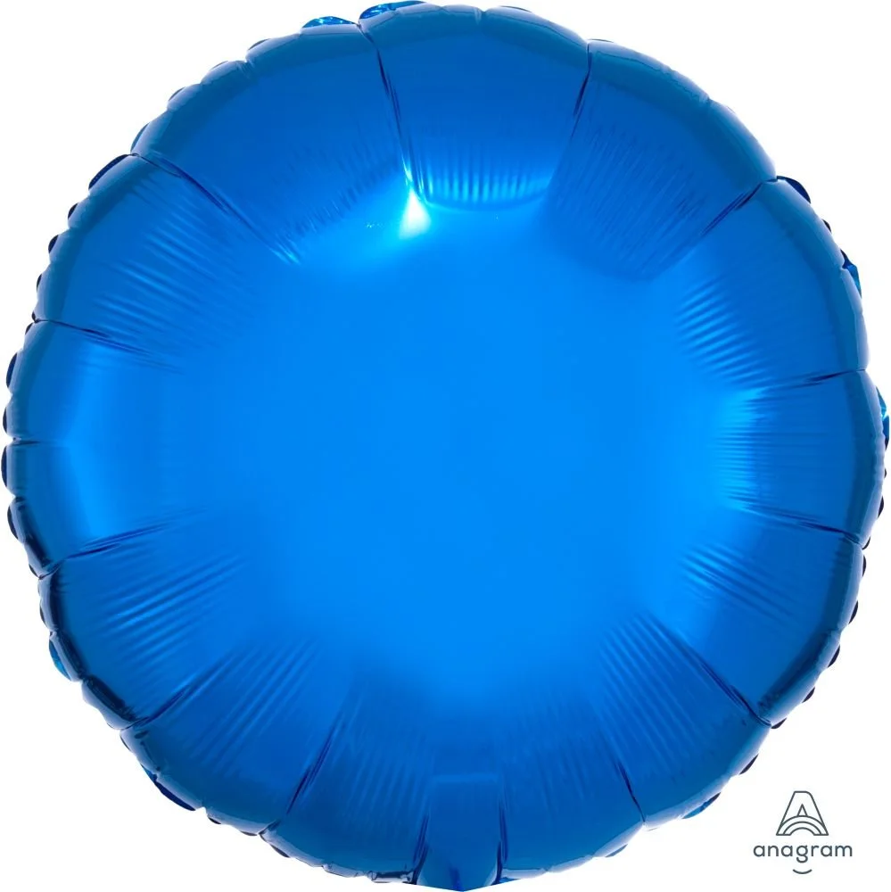 18" Metallic Blue Circle Balloon