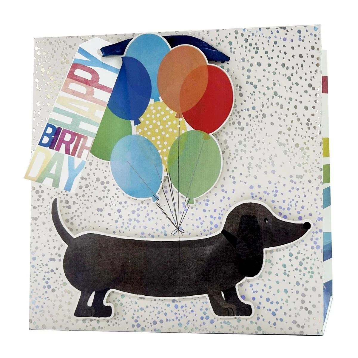 Paper T. DLX Gift Bag, Medium, Dachshund, Matte/3D, 210GSM