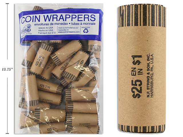 $1 COIN WRAPPERS 36/BAG ( LOONIES )