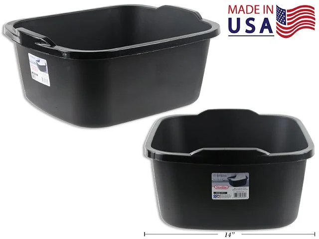 17L Dishpan - Black 17in(L)x14in(W)x7.5in(H)