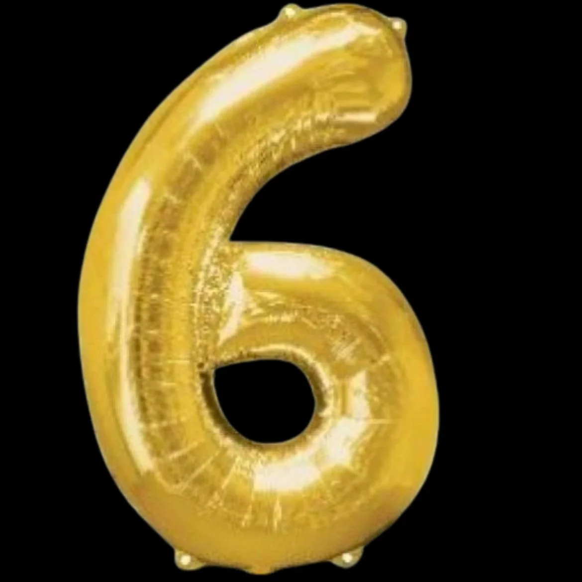 Foil Balloon Number Gold "6" 34 inch