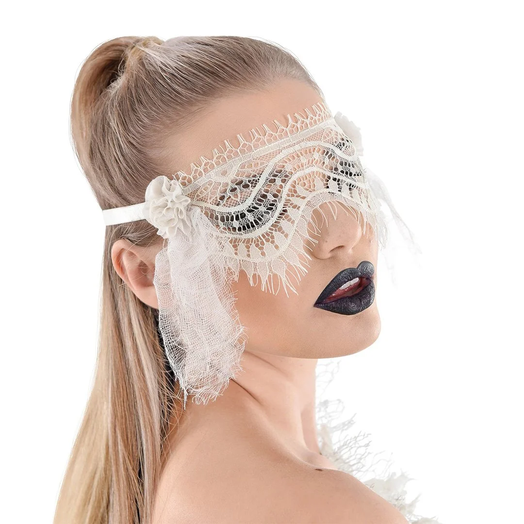 White Lace Eye Mask