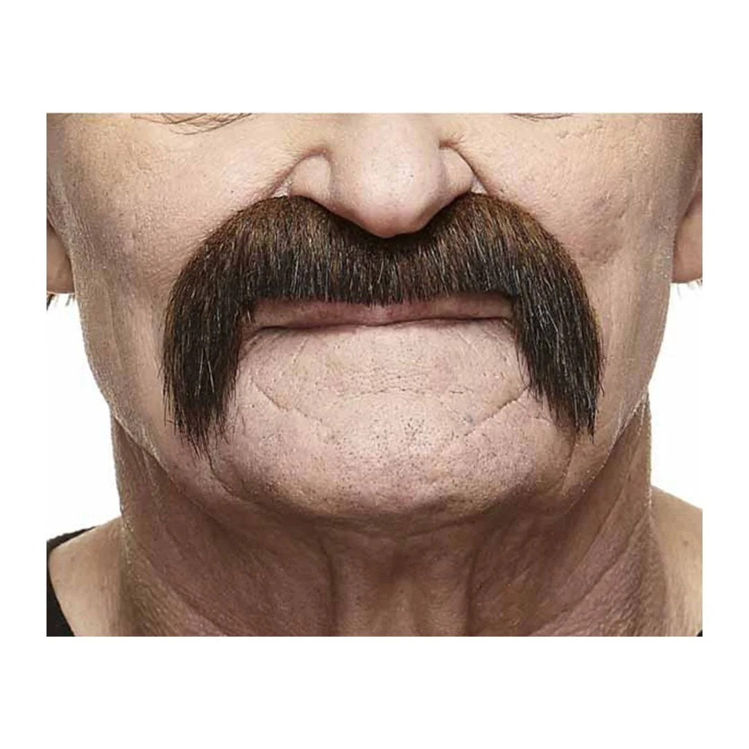 MOUSTACHE BROWN/RED 3.3 CM x 2.7 CM