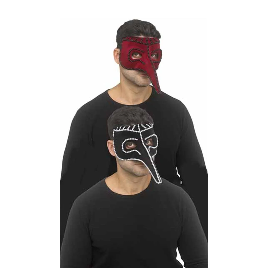 PEARL ACCENT VENETIAN MASK ASST