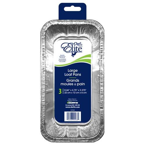 Chef Elite – Large Loaf Pans – 8.7″ x 4.75″ x 2.375″ – 3Pk