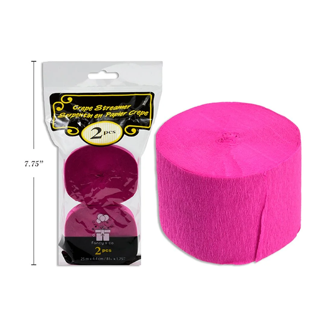 Crepe Streamers - Hot Pink