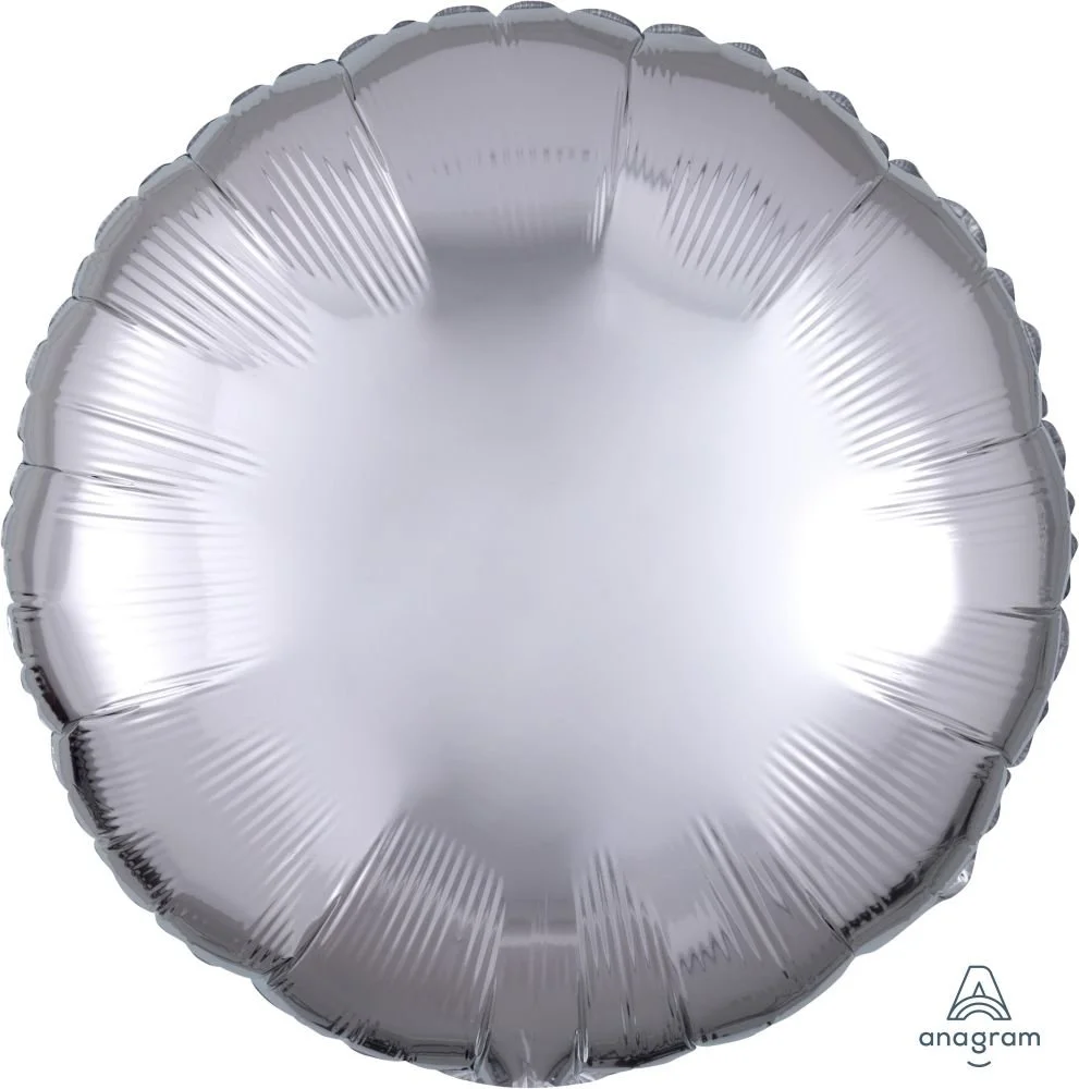 18" Metallic Silver Circle Balloon