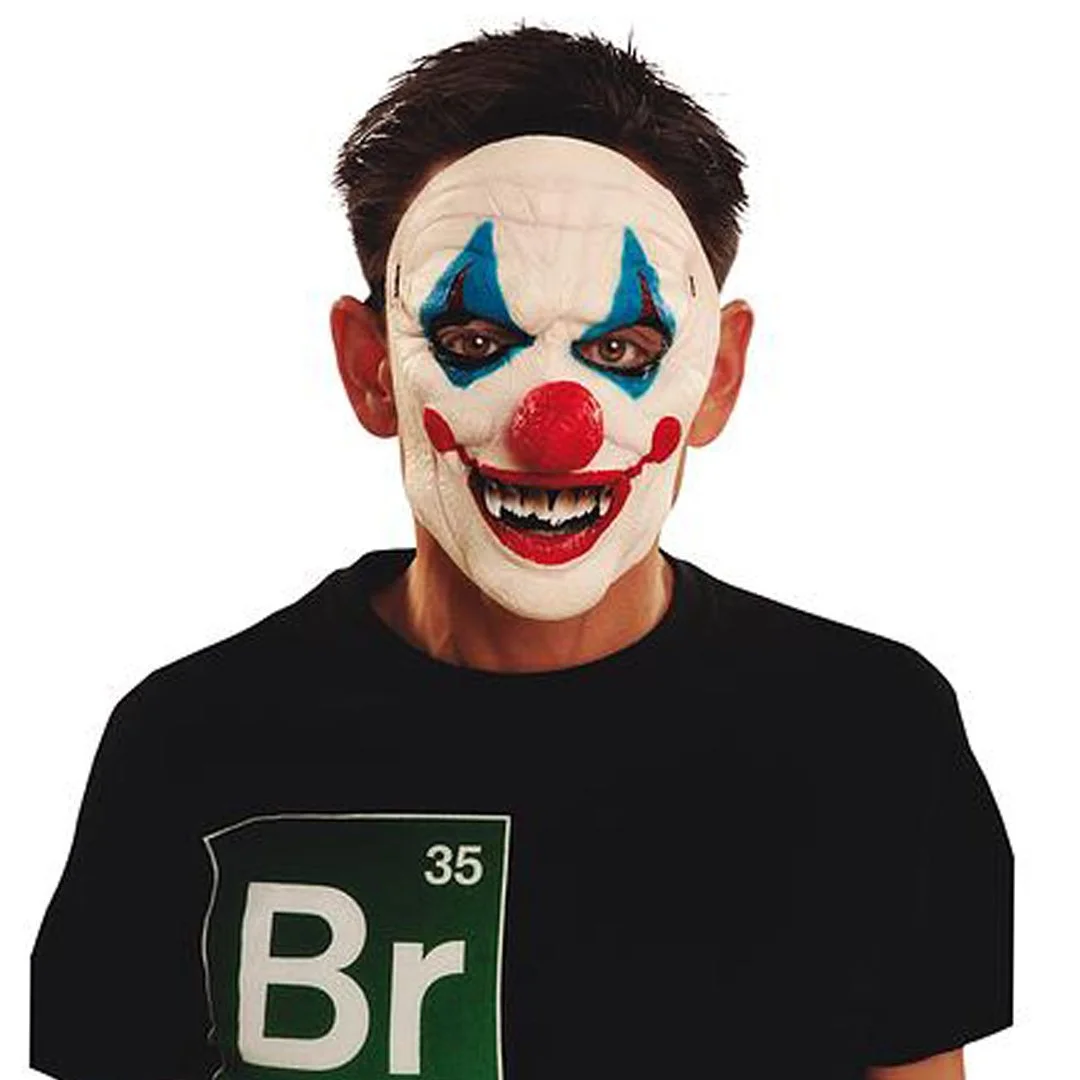 1/2 CLOWN LATEX MASK