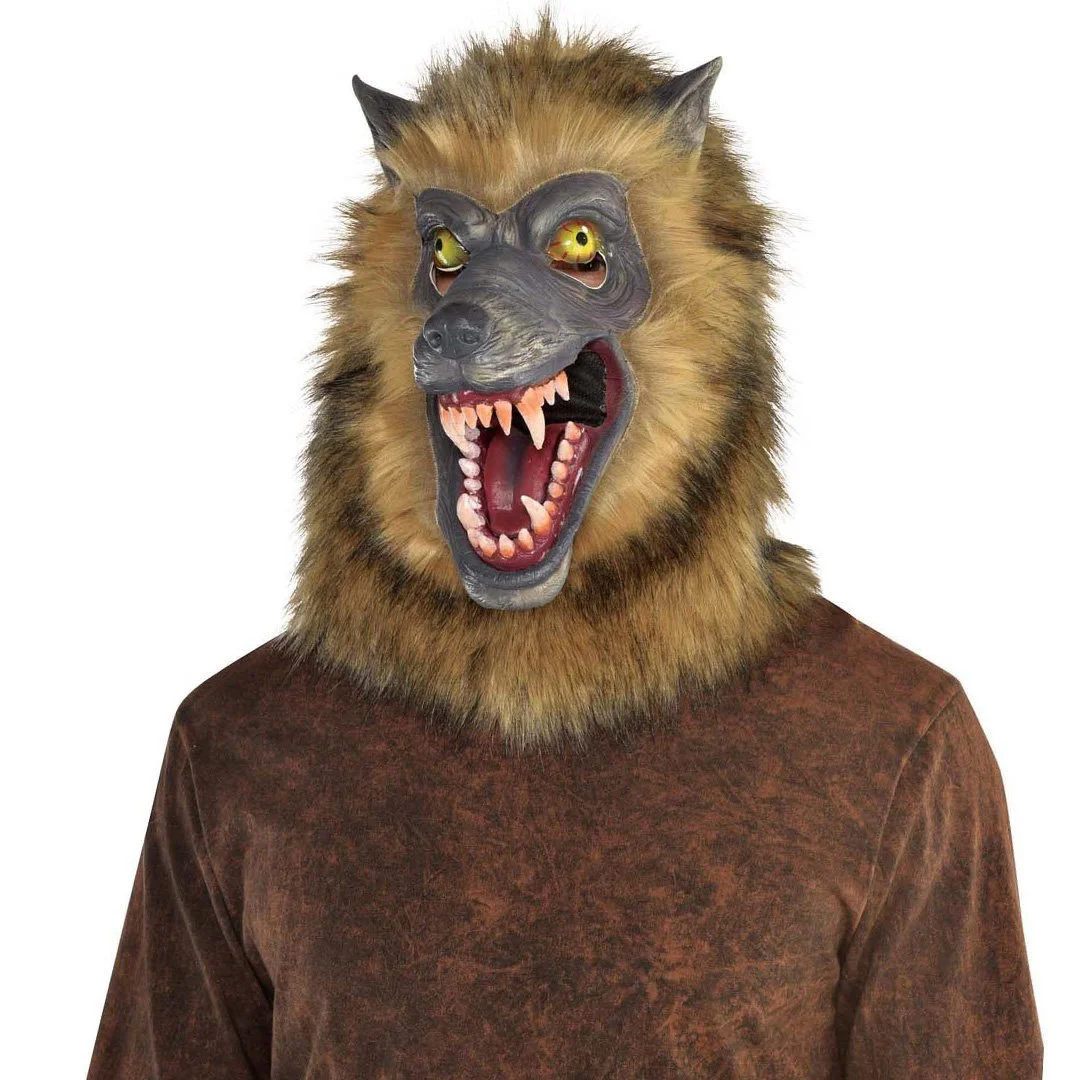 Werewolf Full Head Mask - Brown