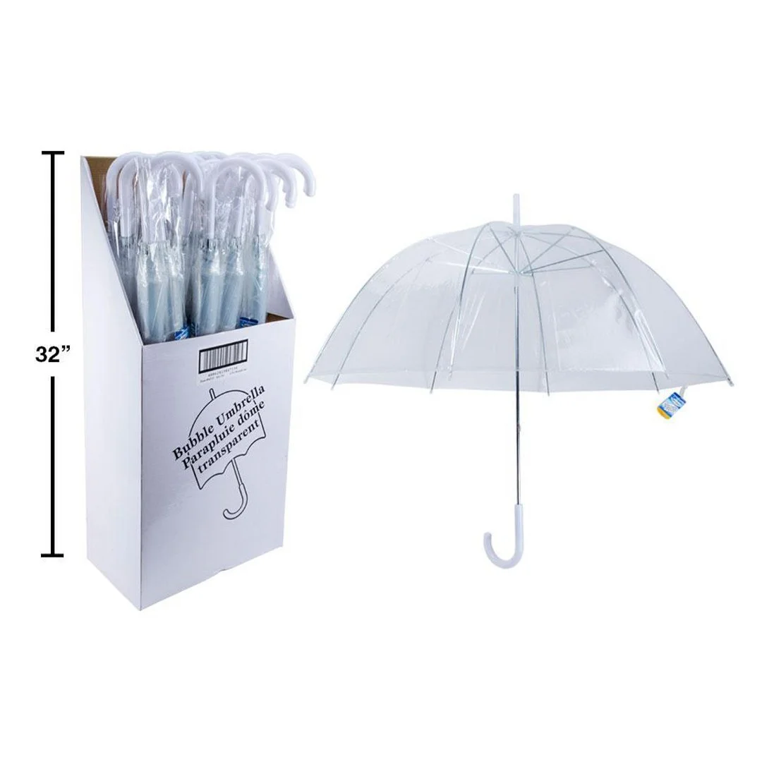 Rain-Guar All Clear Bubble Umbrella Manual Open
