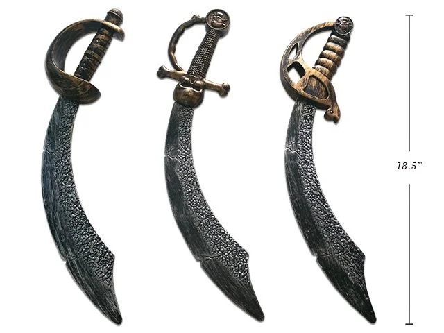 18.5in Buccaneer Pirate Sword. 3 Asst. Styles