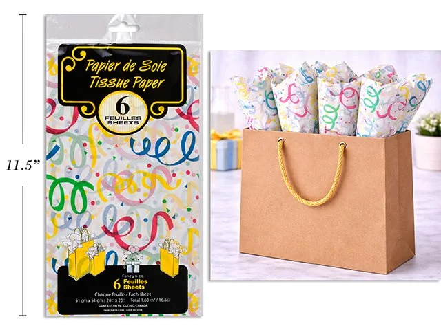 6 sheets tissue paper - Confetti