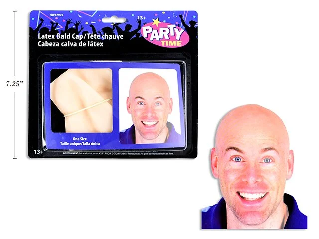 Vinyl Bald Cap One Size Fits All 10in (D) x 7.5in (H)
