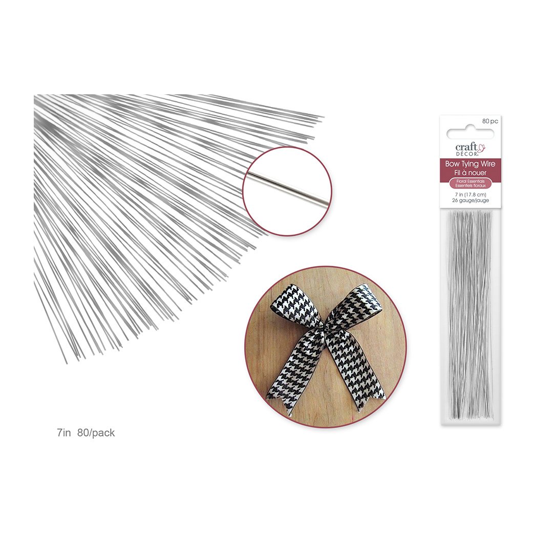 Craft Decor: Bow Tying Wire - Silver