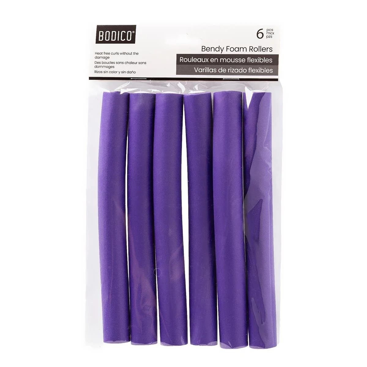 Bodico, 6pc Large Bendy Foam Roller, purple