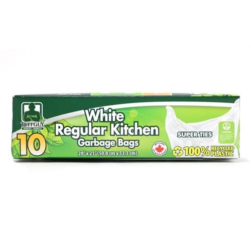 Tuff Guy – Kitchen Bags – 20″ x 21″ – Ecologo – White – 10Pk