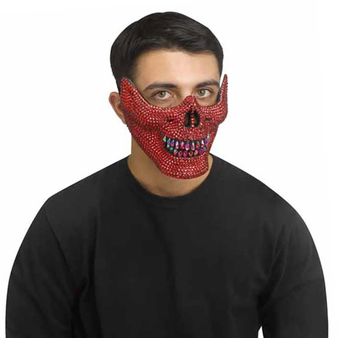1/2 SKULL MASK - ADULT