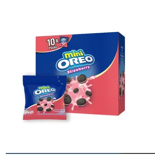 Oreo Mini Strawberry Cream (Pouch) 10 Pks x 20 grm