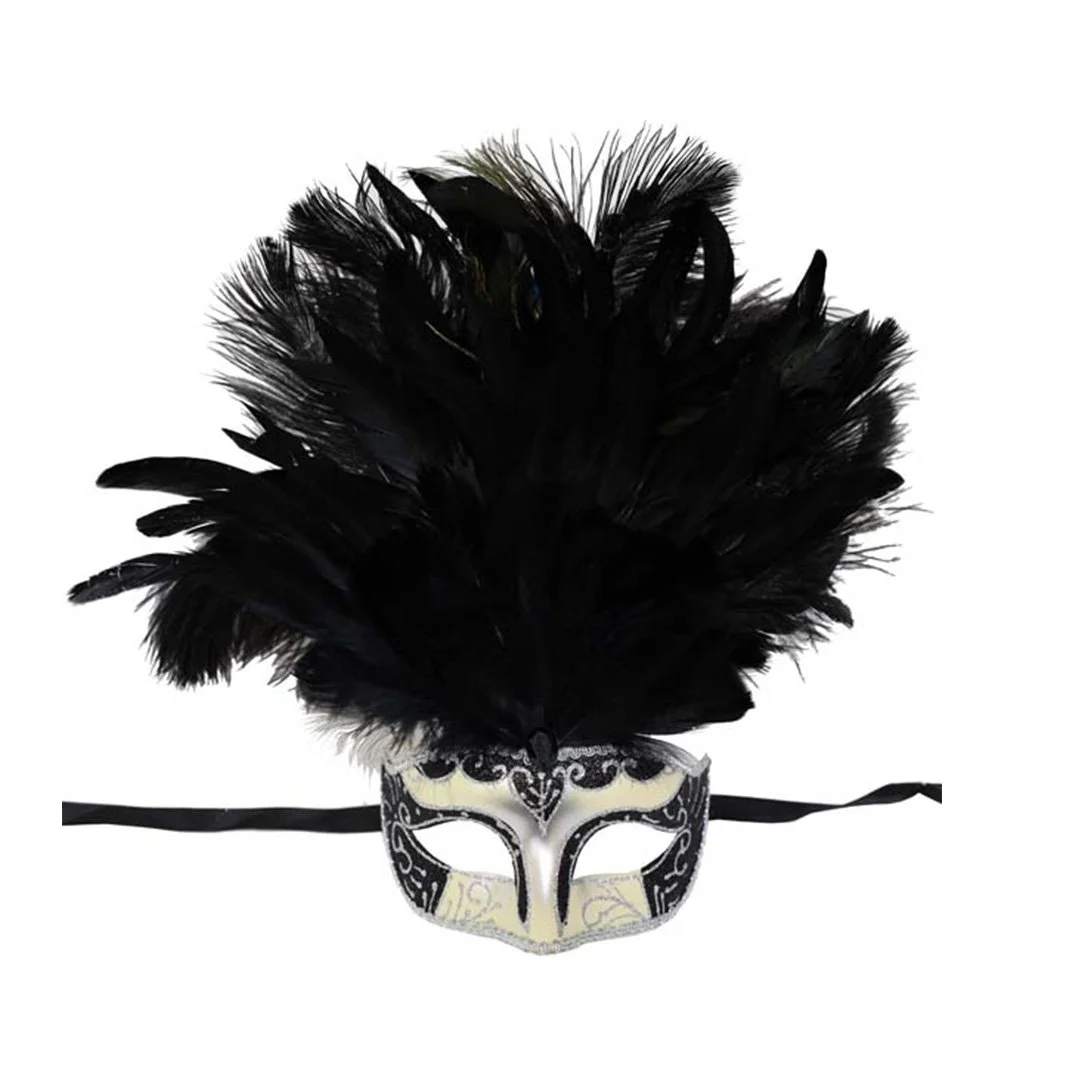 MASQUERADE BLACK W/ FLOWERS BLACK