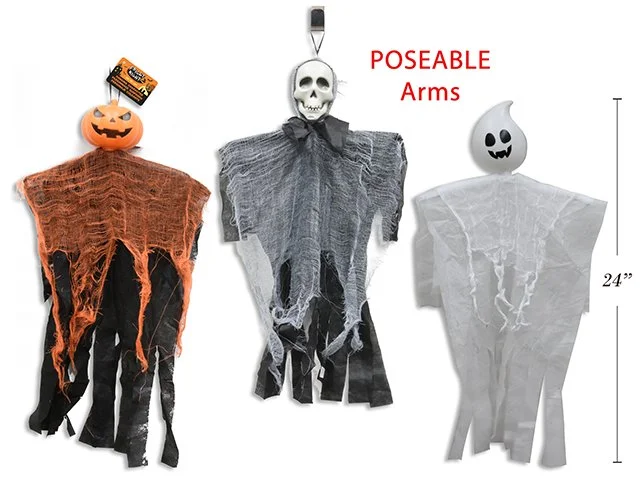 24in Hween Hanging Character. 3 Asst. Styles
