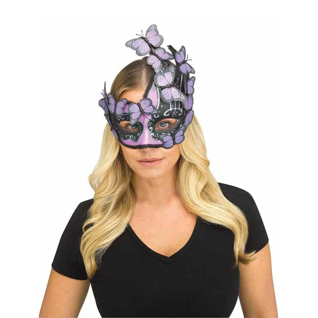 PURPLE BUTTERFLY FANTASY MASK