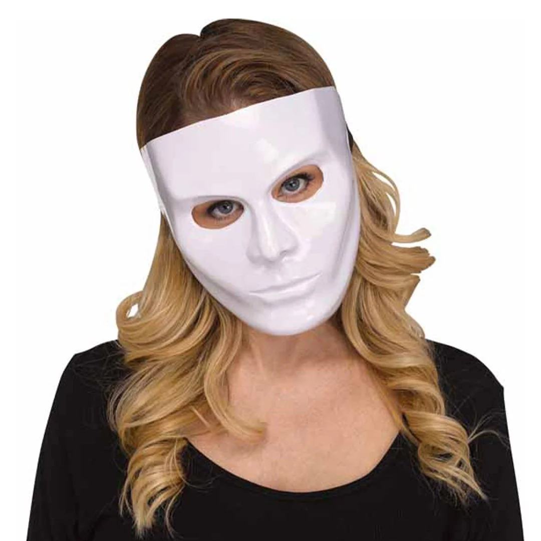 BLANK MASK FEMALE GLOSSY WHITE
