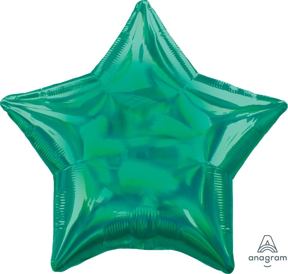 18" Iridescent Green Star (non-packaged) Balloon