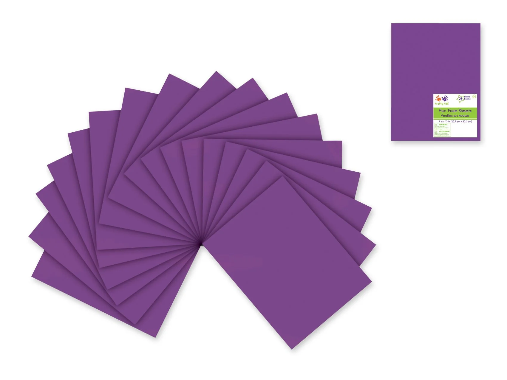 Fun Foam Sheets: 9"x12" Bulk 2mm(T) Barcoded Sheets Q) Dark Violet
