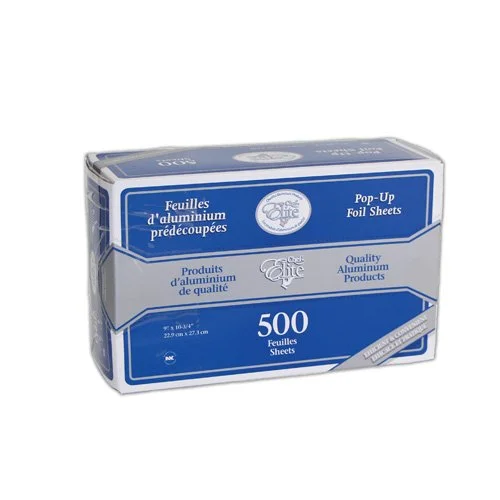 Chef Elite – Aluminum Foil Pop-Up Sheets – 9″ x 10.75″ – 51 Gauge – 500Pk