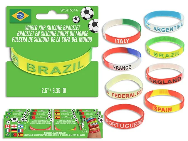 World Cup Silicon bracelet 2.5in(D). 0.47in(W). 48