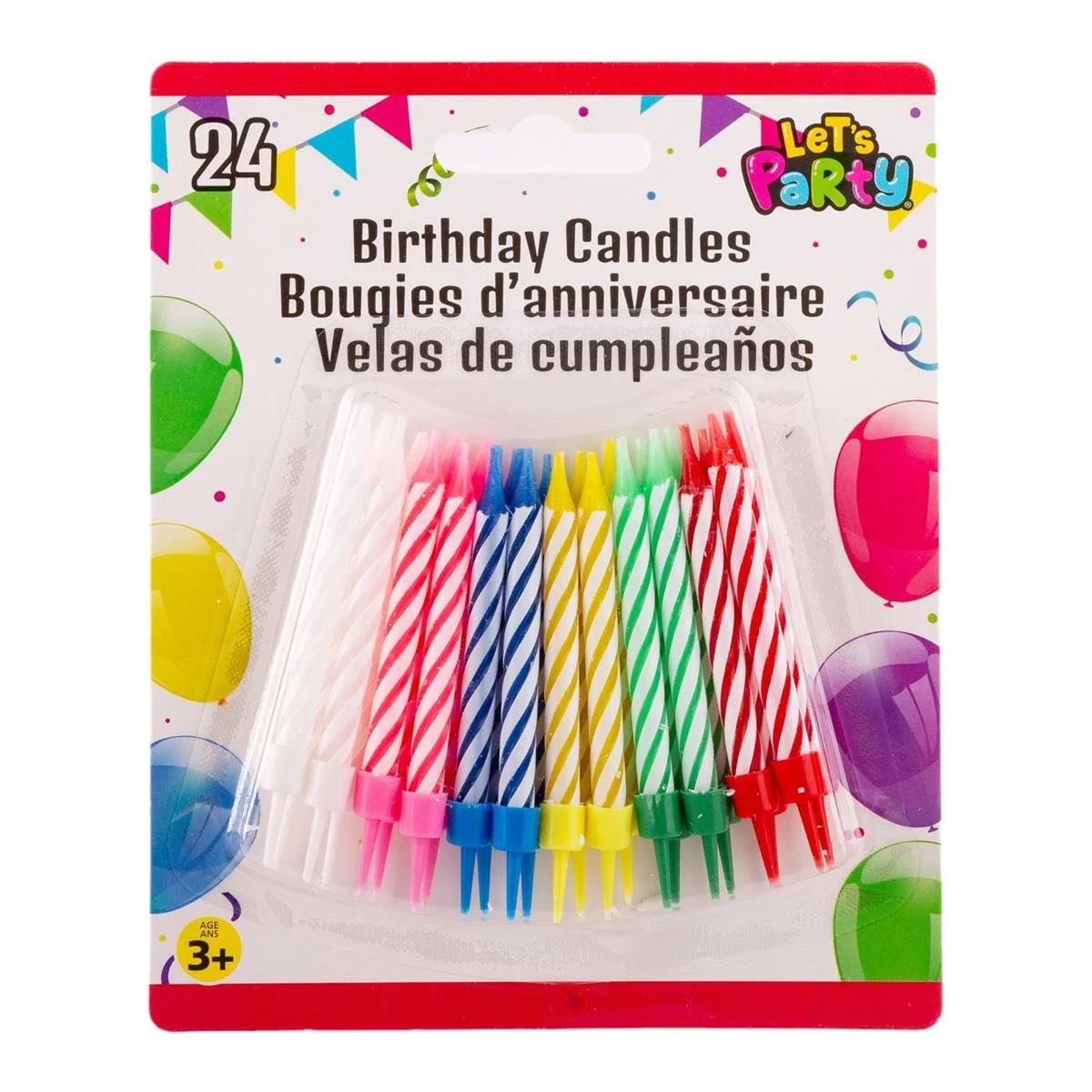 24-pc Spiral Birthday Candle w/ Holder