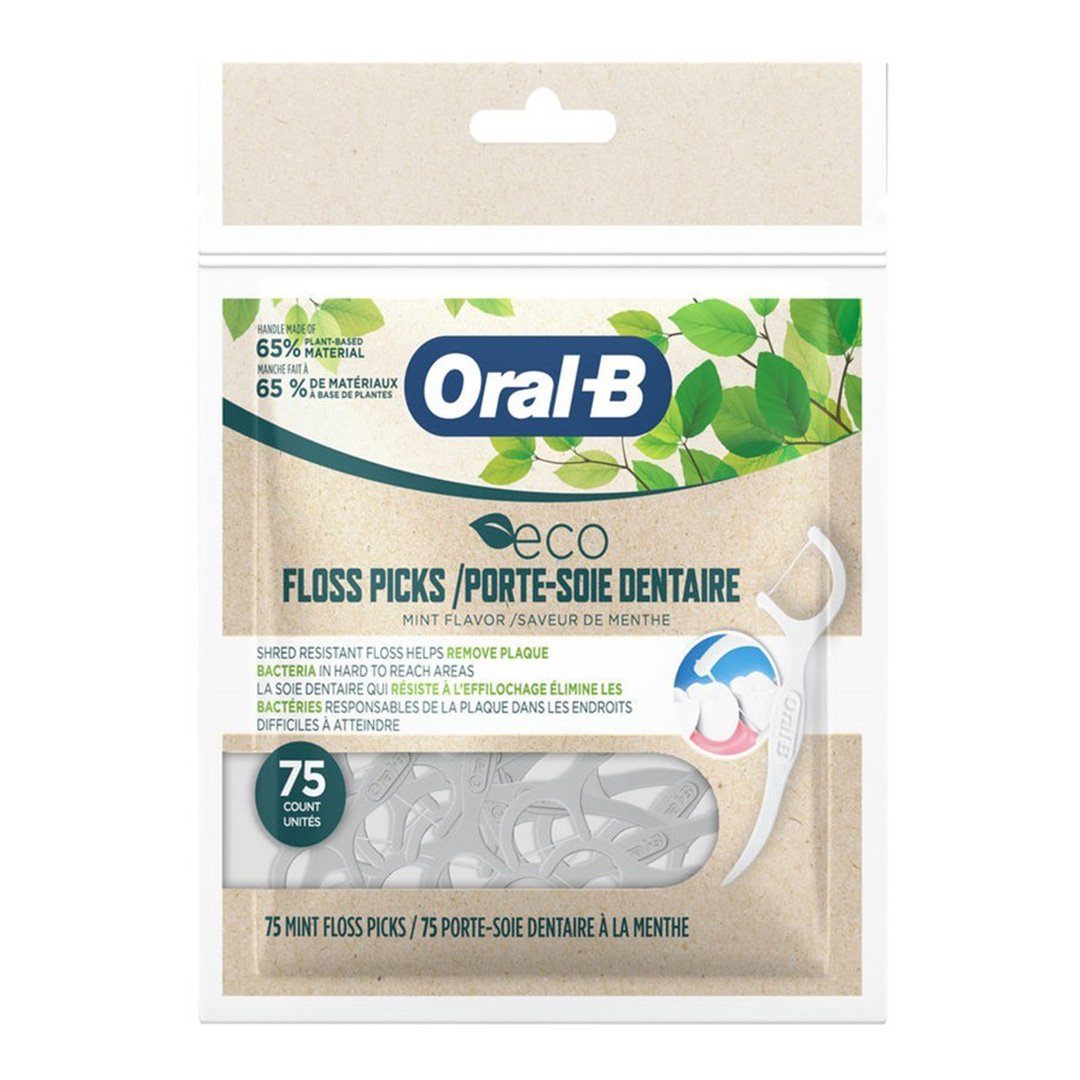Oral-B Dental Floss Picks, Mint, 75CT
